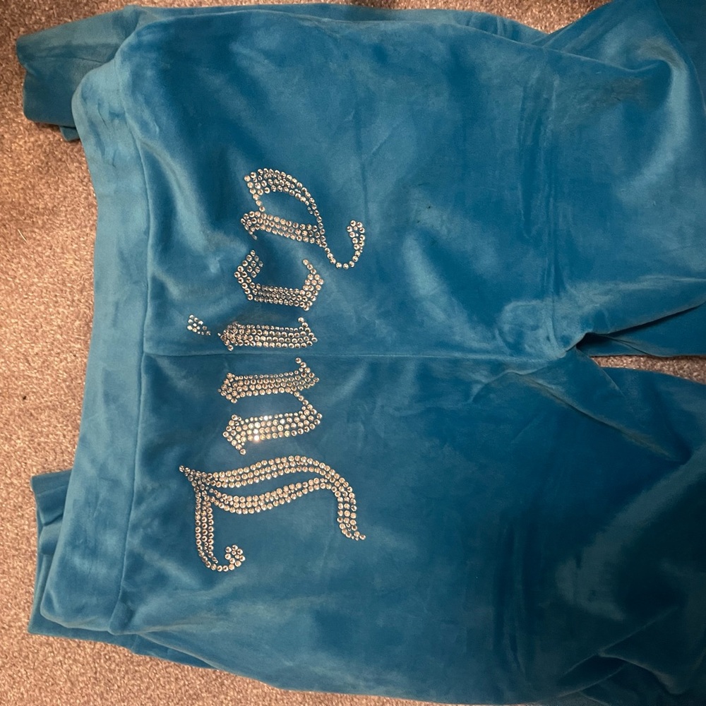 Juicy Couture velour track pants in blue with original tags!